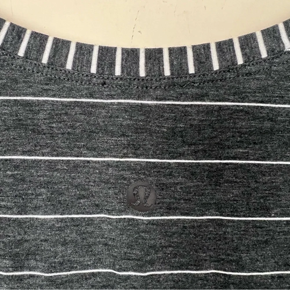Lululemon Cates Tee Short Serve Stripe Heathered Modern Stripe